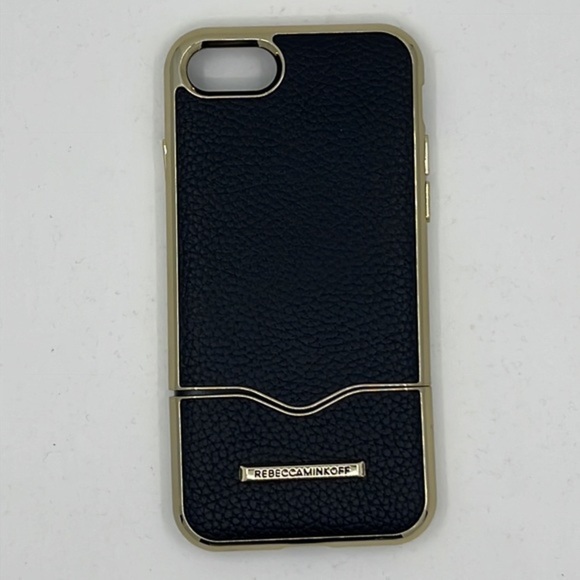Sleek Protection:‎ Rebecca Minkoff iPhone 7 Slide Case in Black Leather - Picture 5 of 6